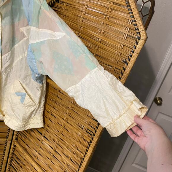 Vintage Otello Pelle 80s Pastel Lightning Windbreaker Jacket Size L Hong Kong - Picture 6 of 13